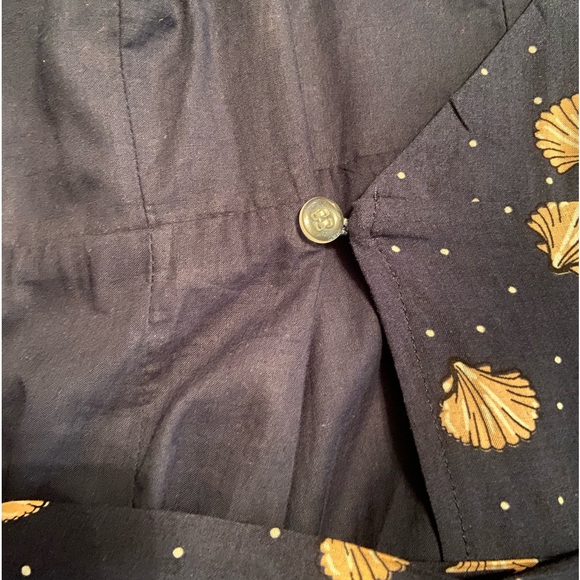 Joanie Navy Shells and Polka Dot Wrap Dress US 12 UK 16 Savannah Outer Space - Picture 2 of 5